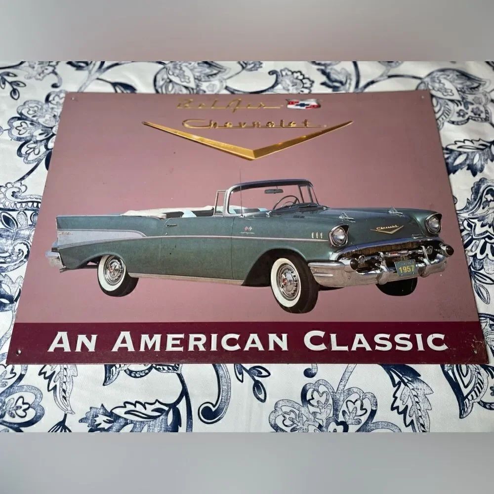 Chevrolet Bel Air Vintage Classic Retro Tin Sign EPC 12.5” x 17.25”